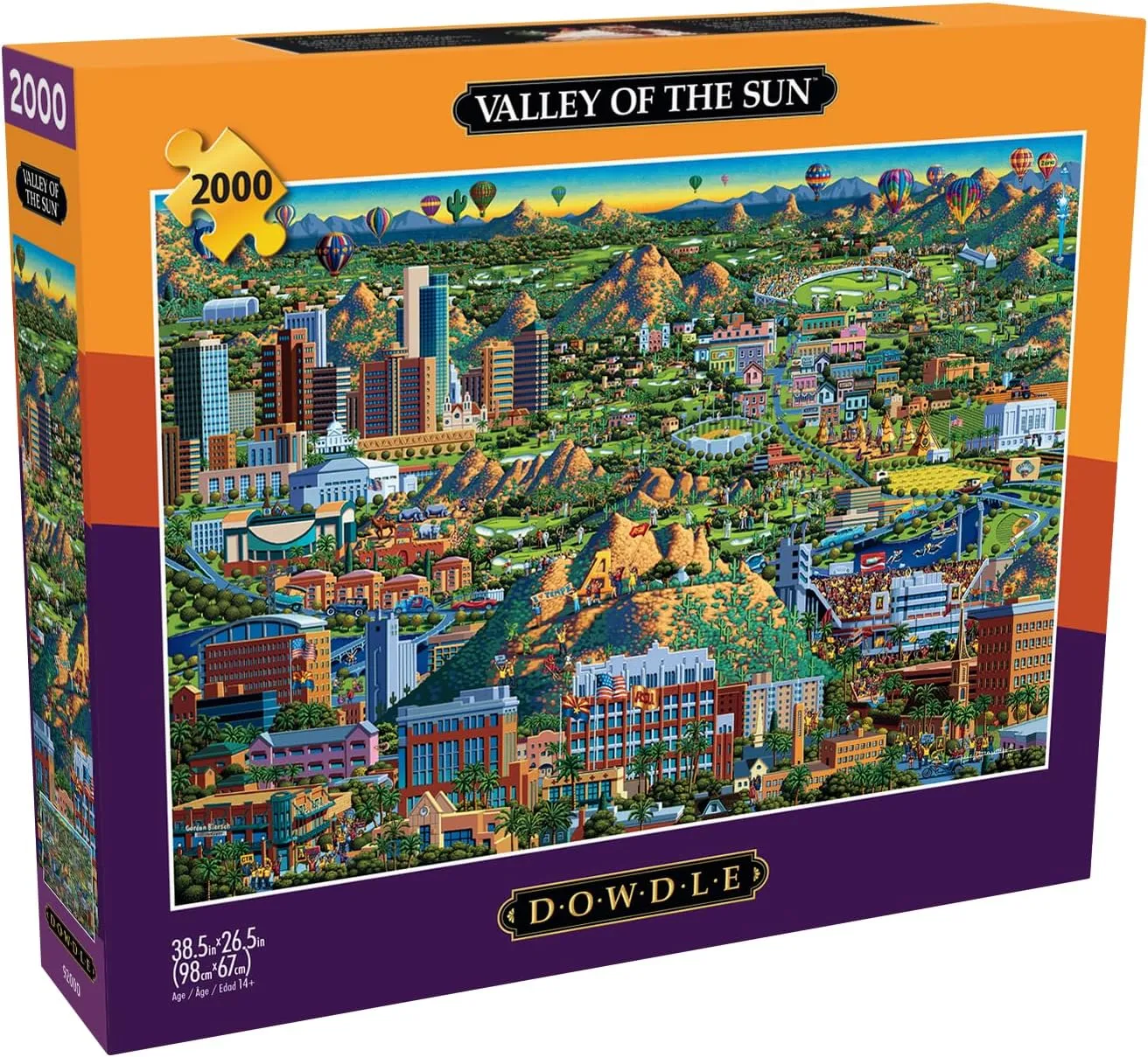 - 2000 Piece Jigsaw Puzzle for Adults -Challenging Puzzle Perfect for Game Nights - Finished terylene hypothetical Size is 38.50 x 26.50 Buffalo Games - Eric Dowdle - Dowdle - Valley of The Sun 