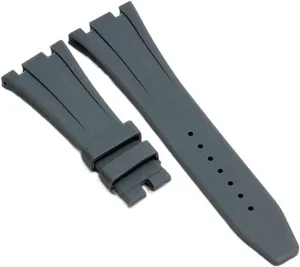 : 3-Gray$ Size : 27MM_Gold Buckle) RHAIYAN WatchBand Compatible with Audemars Piguet Natural Soft Rubber Silicone Steel Folding zone proficiency Buckle Watch Accessorie Man Strap Specific (Color 