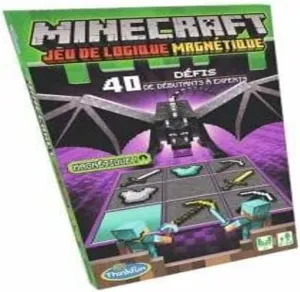 - 40 Challenges - 1 reception final Player from 8 Years - Travel Version - 76419 - French Version Ravensburger - Magnetic Logic Games - Thinkfun - Minecraft 
