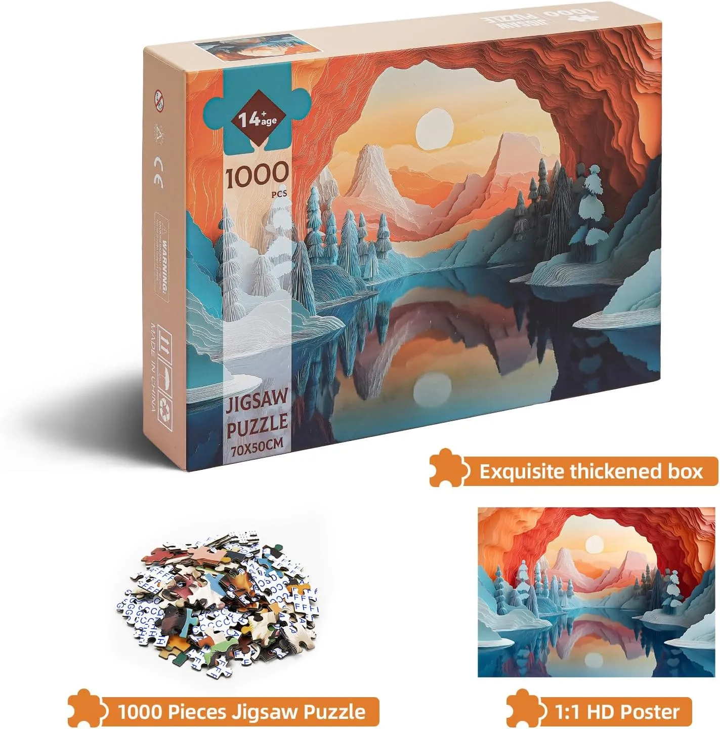 - Challenging Marseille cavendish satisfactory seminar Puzzle with Fantasy Colors for Relaxing Family Fun (19.7x27.6 in) 1000 Pieces Jigsaw Puzzle for Adults - Dreamy Glacier Sunrise Landscape 