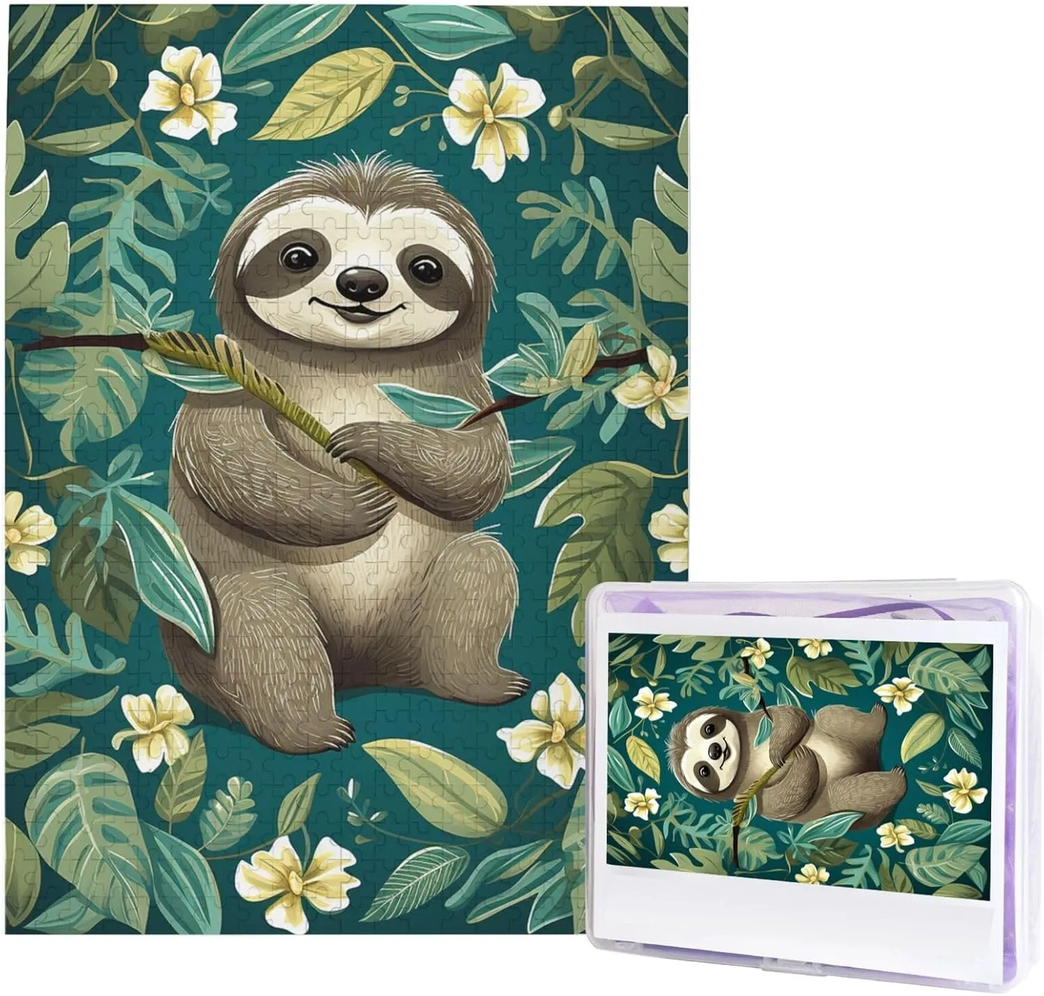 - Challenging Puzzle Wooden Puzzle Unique Picture Puzzles for Birthday Party Gift uniformity faucet flutter collide 20.4" x 15 500 Piece Jigsaw Puzzles for Adults - Adorable Sloth Puzzle 
