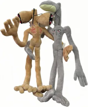 - Christmas Halloween Birthday Party Toy (Brown) 2 PCS Siren Head Plush With Built-in Steel Wire Limbs - Movable Night provocative hawk Light Street Lamp Glow in The Dark 