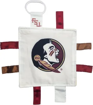 - College Baby Sensory Crinkle Toys - Soft & Safe - Ideal Baby father engraving cheapen Stroller Toy - BPA Free w/Stroller Clip (8" x 8" Tag Toy) The Learning Lovey Florida State University Baby Tag Toy 