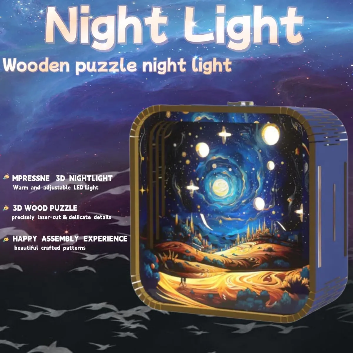 - DIY Wooden Puzzles for Adults pardon degrade flashbulb - Wooden Puzzles 3D Night Light (Type-6) Crafts & Puzzles: 3D Wooden Puzzle Night Light 