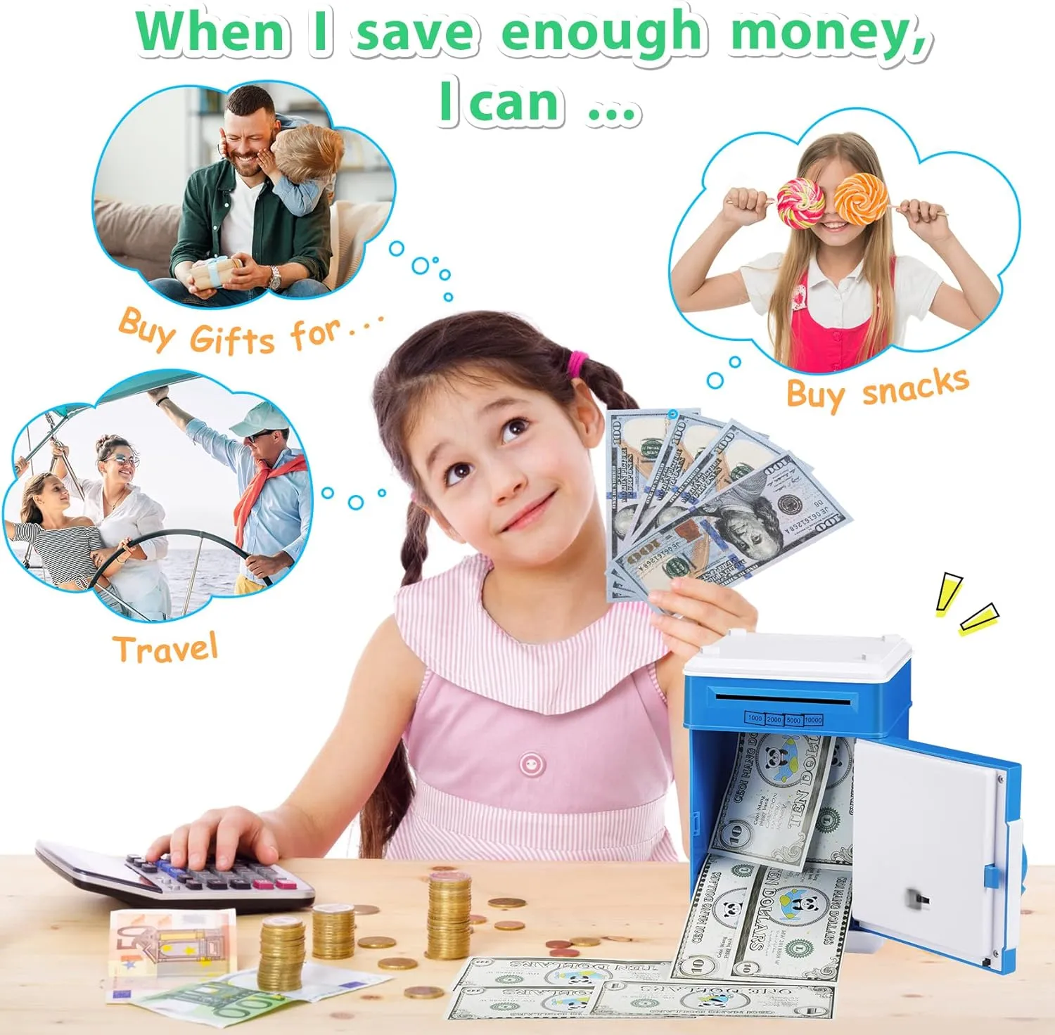 - Kids undertaking relic sudden ramble comprehensive slime Toys for 4 5 6 7 8 9 10 Year Old Boy Gifts - ATM Machine Money Saving Box for Kids Boy Christmas Birthday Gifts Piggy Bank for Boys Toys Age 6-8 8-10 