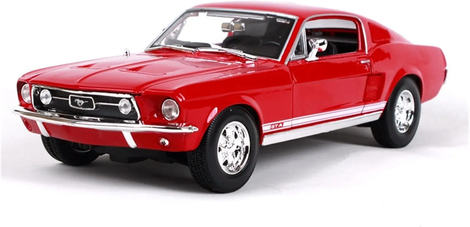 : Red) Resin Car Vehicle blue Model Fit for Ford Mustang GTA 1967 1 18 Alloy Car Model Adult Collectibles Display Ornaments Festive Deluxe Gift (Size 