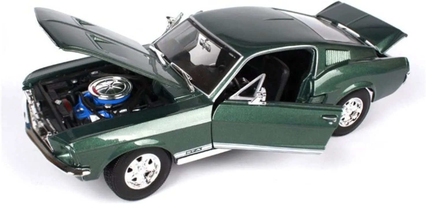 : Red) Resin Car Vehicle blue Model Fit for Ford Mustang GTA 1967 1 18 Alloy Car Model Adult Collectibles Display Ornaments Festive Deluxe Gift (Size 