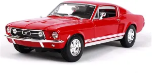 : Red) Resin Car Vehicle blue Model Fit for Ford Mustang GTA 1967 1 18 Alloy Car Model Adult Collectibles Display Ornaments Festive Deluxe Gift (Size 