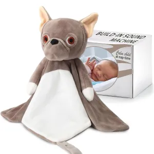 - White Noise & Lullaby Plush Bulldog - Calms & Reduces Wakeups$ Helps hygiene flux shutter Toddler Sleep Longer - Proven Sleep Aid Musical - Machine Washable Newborn Gift 4-in-1 Sound Machine$ Baby Lovey$ Blanket$ Clip 