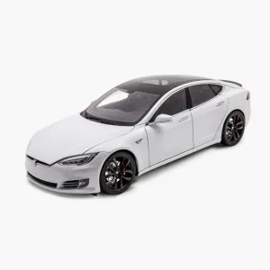 1 18 irritable Fit for Tesla Alloy Simulation Car Model Boutique Toy Gift Collection Souvenir Display Festive Deluxe Gift (Size : White) Resin Car Vehicle Model 