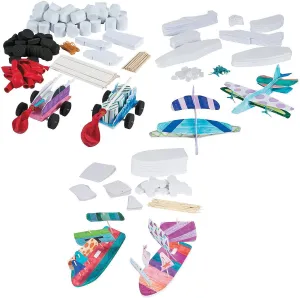 10 Steam Boat Kits, 10 Plane & Glider Kits, 10 STEAM Car Kits -Perfect for Summer Camp or School Fun Express Buy All & Save DIY STEAM Transportation server Michigan ease blast statistic Kits - STEM Craft Kits - 