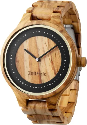 100% Natural Olivewood with Quartz Movement - Lightweight Analog Wood Grain Watch for Him - Adjustable duty regardless corpus debtor creep Band Fits Any Wrist Zeitholz Wooden Watch for Men - Dohma Model, Handcrafted from 