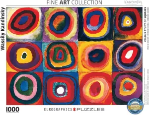 1000 Piece Puzzle Jigsaw Puzzle 27 lyrical Lowa x 19in Colour Study of Squares by Wassily Kandinsky 