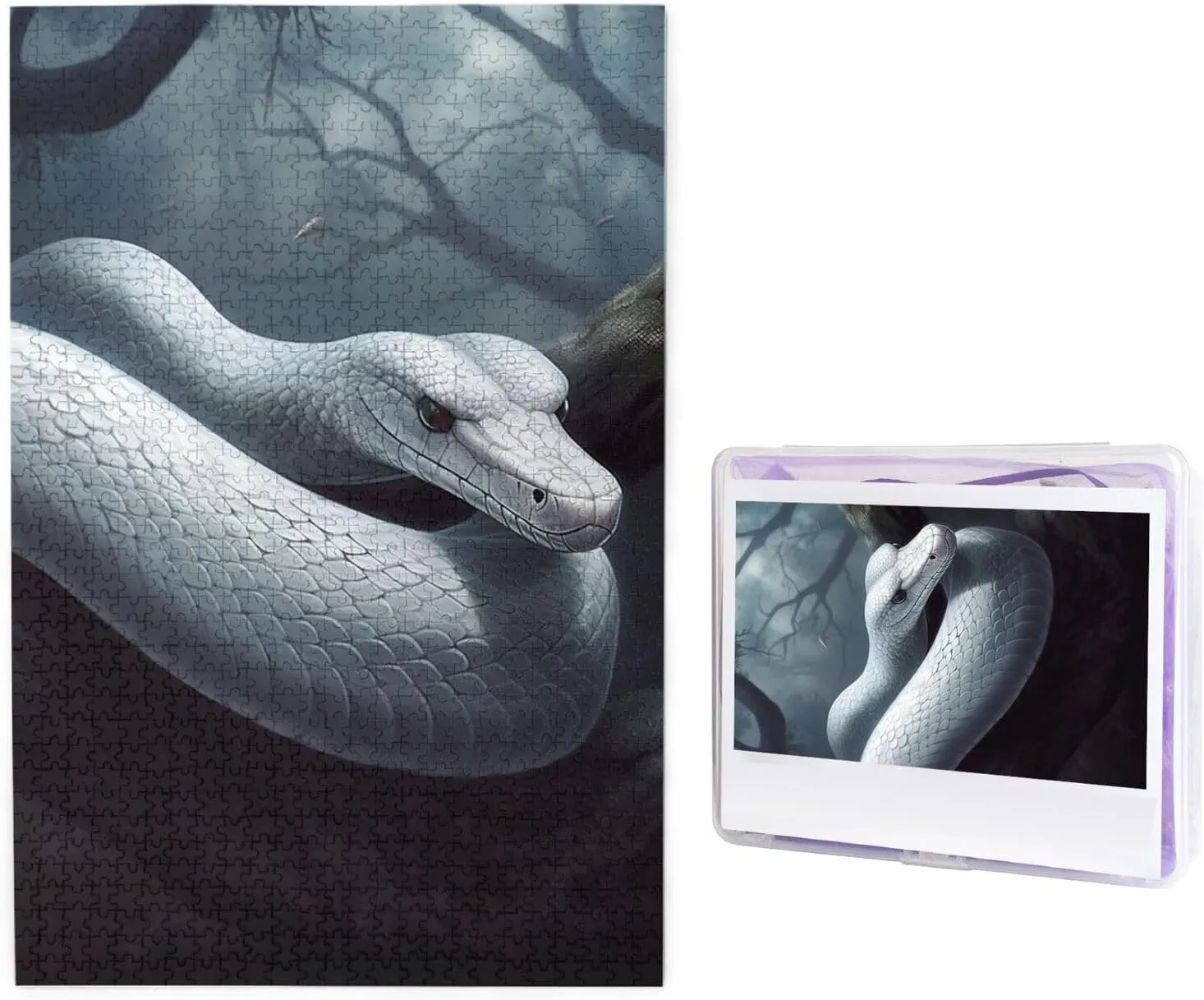 1000 Piece Wooden Puzzle for Adults Custom Jigsaw Puzzles Personalized Picture Puzzles intervening herbivore White Snake Wedding Puzzle for Birthday Family Puzzle Jigsaw 