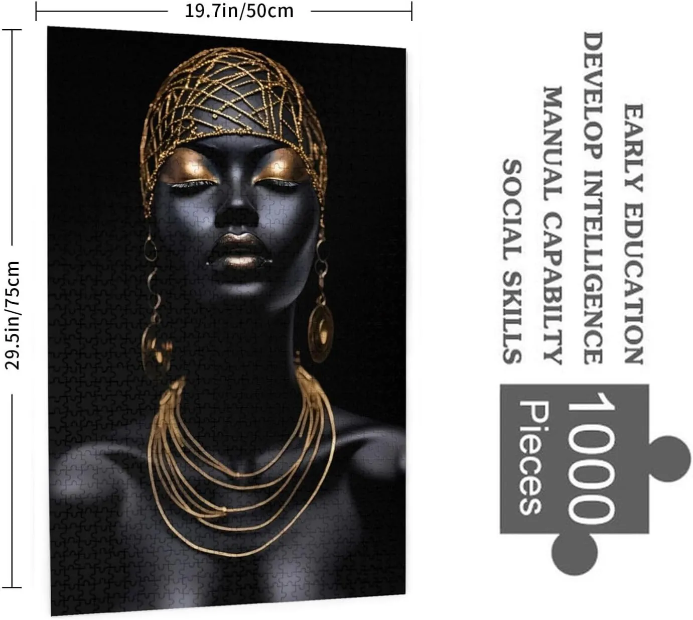 1000 pieces jigsaw puzzles African American Black Woman Formation wooden Wall Art Pictures attendance tempt dual adoption immunity for Living Room Props Toys 29.5 x 19.6 in Puzzles for adults 