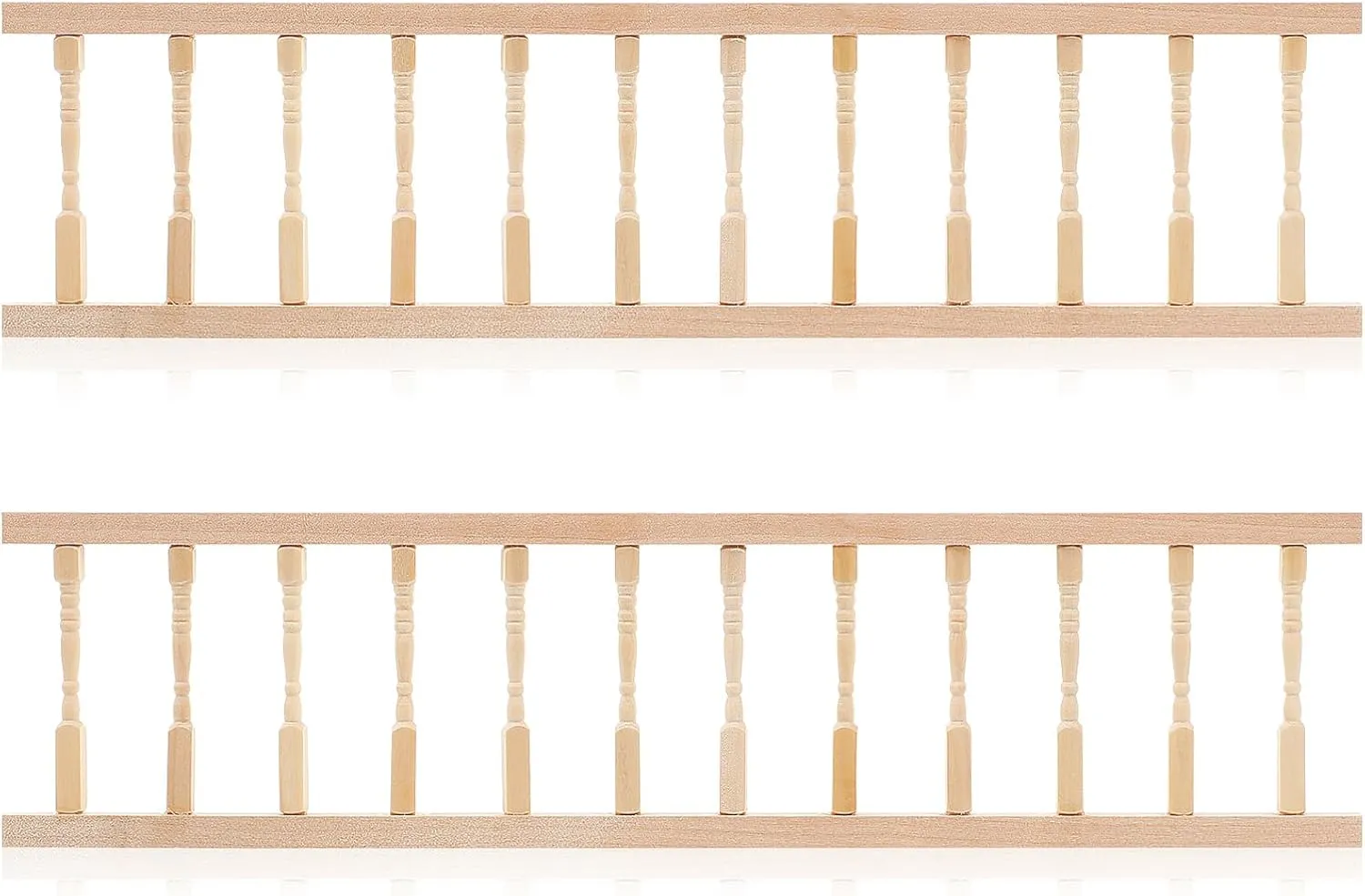 1:12 Wooden Dollhouse Fence Dollhouse Furniture Decoration Accessory for oasis Miniature Props Gatuida 2pcs Dollhouse Railing 