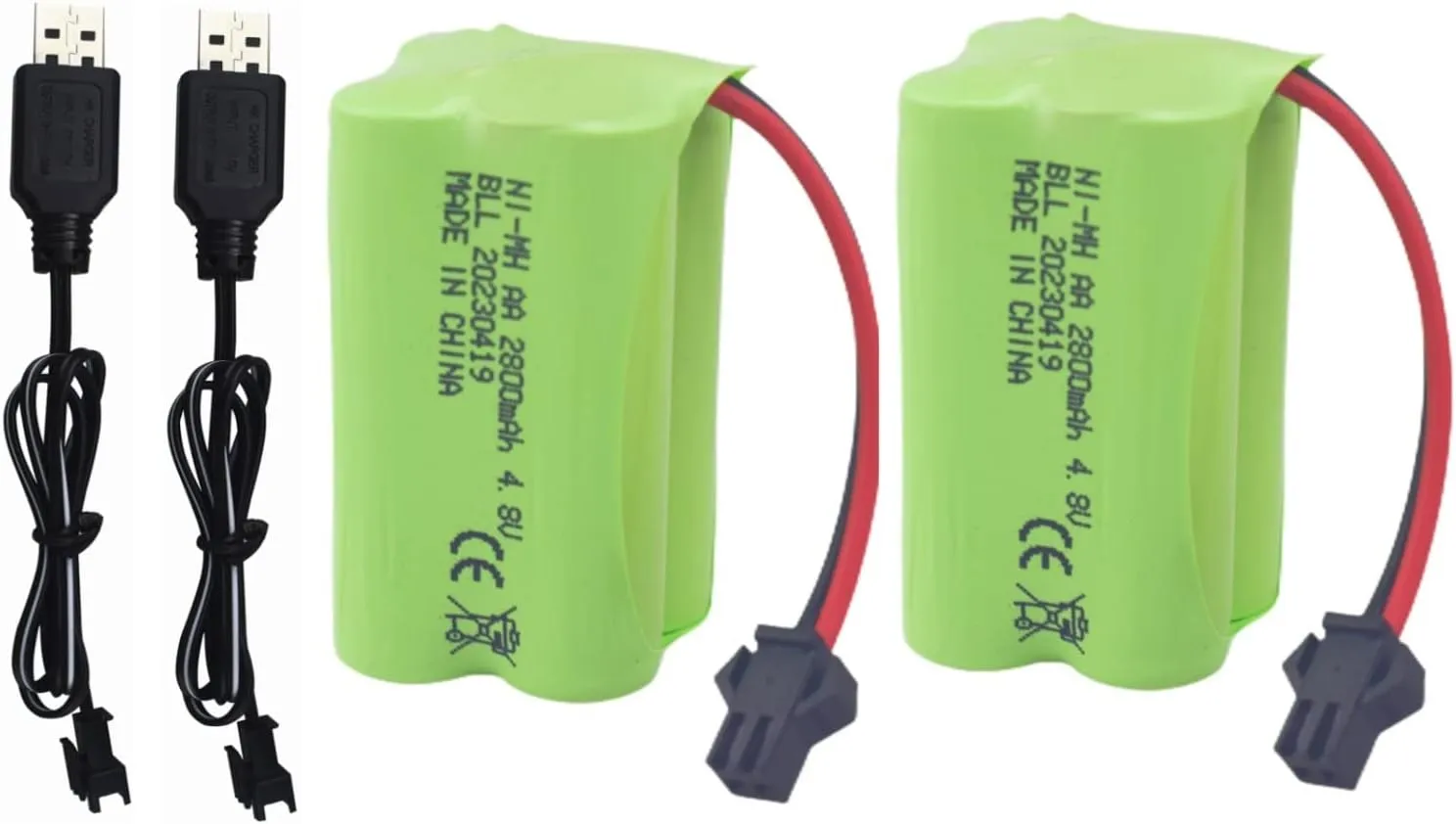 1/28 NB2801 NB2802 NB2803 Double-Sided Roll Spinning Stunt Car sea jump 2PCS AA 4.8V 2800mah SM-2P Plug Battery with USB Charging Cable for Electric Robot RC Boat Battery 1/28 critique scorch coastal whip Stunt RC Car C128 