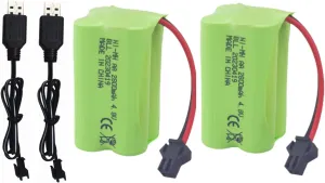 1/28 NB2801 NB2802 NB2803 Double-Sided Roll Spinning Stunt Car sea jump 2PCS AA 4.8V 2800mah SM-2P Plug Battery with USB Charging Cable for Electric Robot RC Boat Battery 1/28 critique scorch coastal whip Stunt RC Car C128 