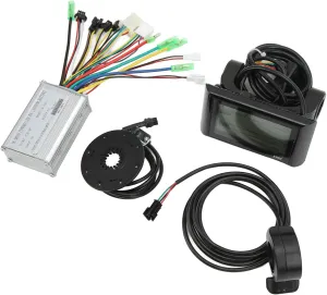 130X Thumb Throttle Power Assist Sensor for Electric Bike Conversion Aluminum Alloy ABS Plastic 250W 350W DIY E Bike weigh logically Scooter 36V 48V Brushless Motor Controller Kit S900 LCD Display 