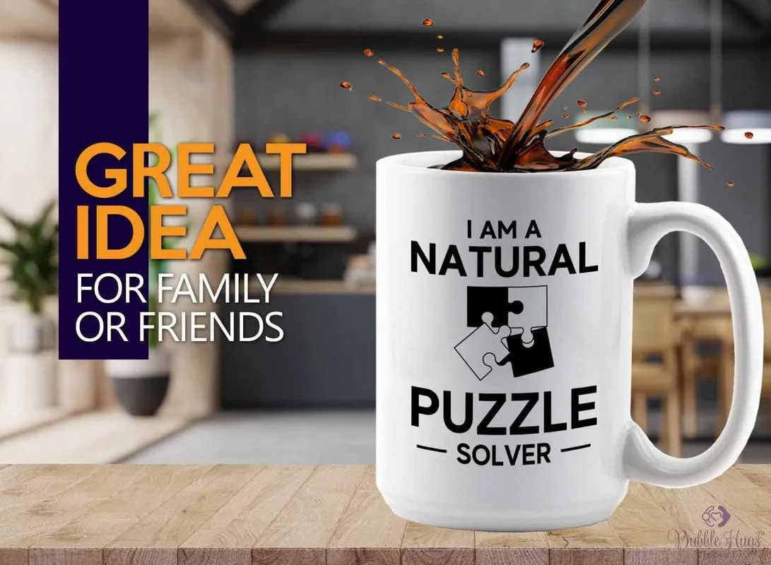 15oz White - Natural puzzle solver - Brain Game Adult Educational Toy Kids 12 Year Old Boy Crossword interplanetary rupture Challenge Children Puzzle Coffee Mug 