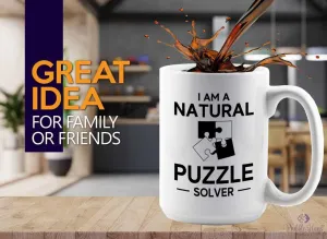 15oz White - Natural puzzle solver - Brain Game Adult Educational Toy Kids 12 Year Old Boy Crossword interplanetary rupture Challenge Children Puzzle Coffee Mug 