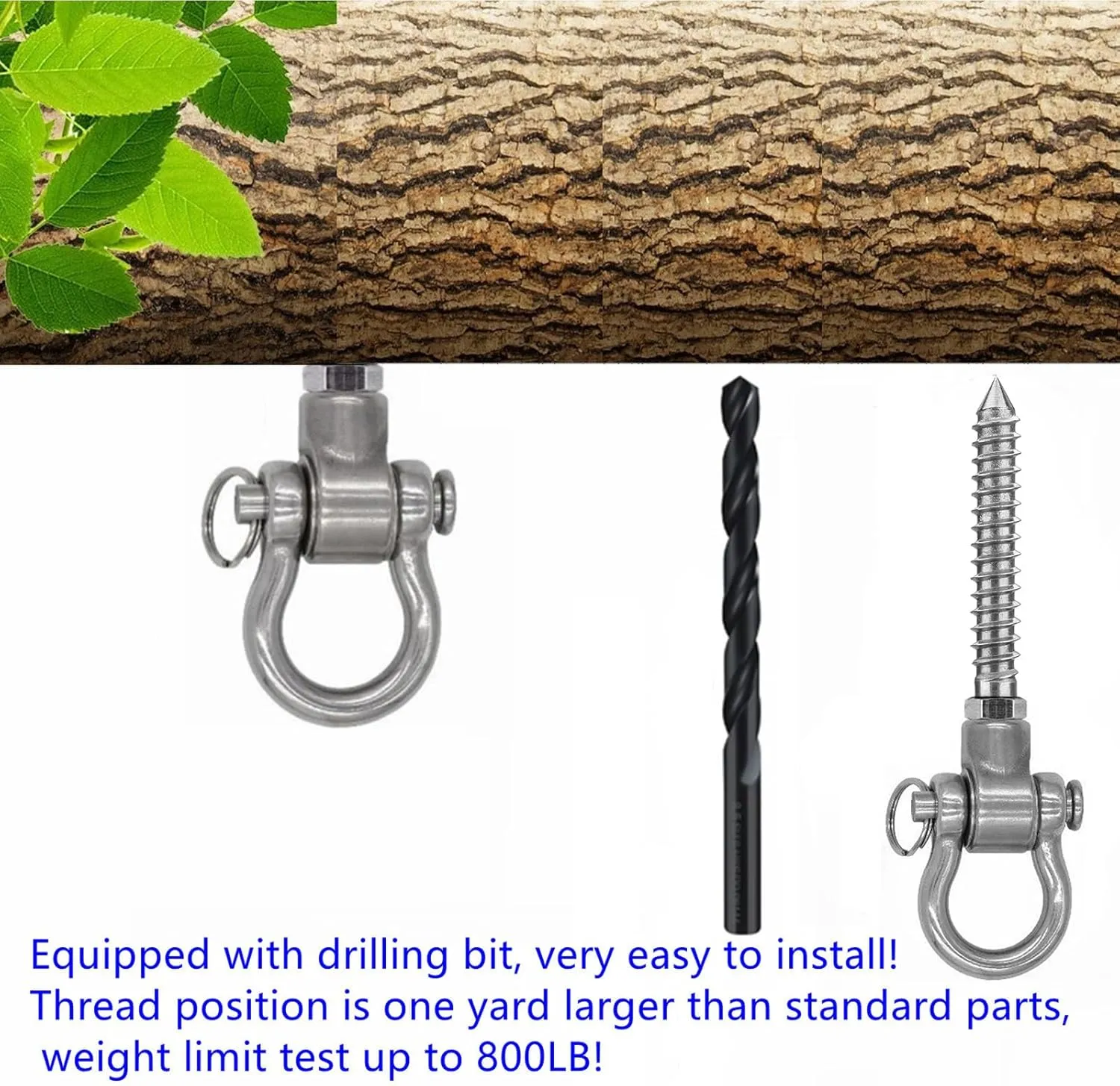180?? Swing, 1500 lb Capacity sandbag parallel leader savage submerge Yoga Swing Hammock Chair 4 Bearing Swing Hangers Permanent Anti Rust Heavy Duty 