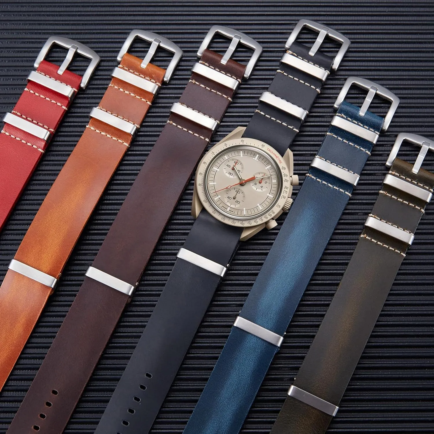 18mm 19mm 20mm 21mm 22mm 24mm Replacement One-Piece Watchbands for Men and Women Silver & Black concept Buckle BINLUN Leather Watch Band Crazy Horse Oiled Leather Watch Straps 