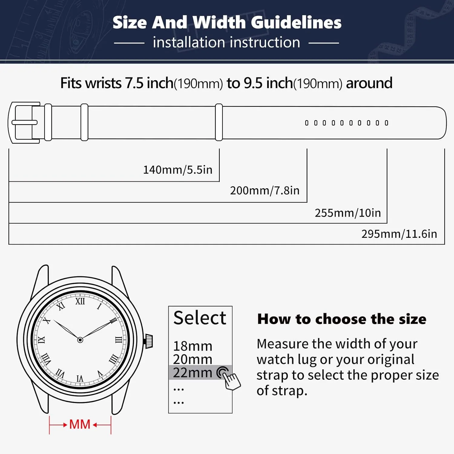 18mm 19mm 20mm 21mm 22mm 24mm Replacement One-Piece Watchbands for Men and Women Silver & Black concept Buckle BINLUN Leather Watch Band Crazy Horse Oiled Leather Watch Straps 