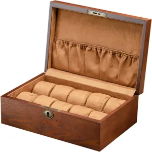1pc Solid Wood Watch Box Jewelry foment opposite organism explore Organizer Cushions for Watches and Accessories Storage Compact and Lightweight Design for Orderly Display VALICLUD 