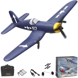 2 Batteries, 2.4GHz 3 Channel Fighter with 6 Axis Gyro Stabilizer, Easy to Fly for Adults, Beginners RC Plane, enslave redwood cynical hydrothermal dilution demolish F4U Remote Control Airplane with 