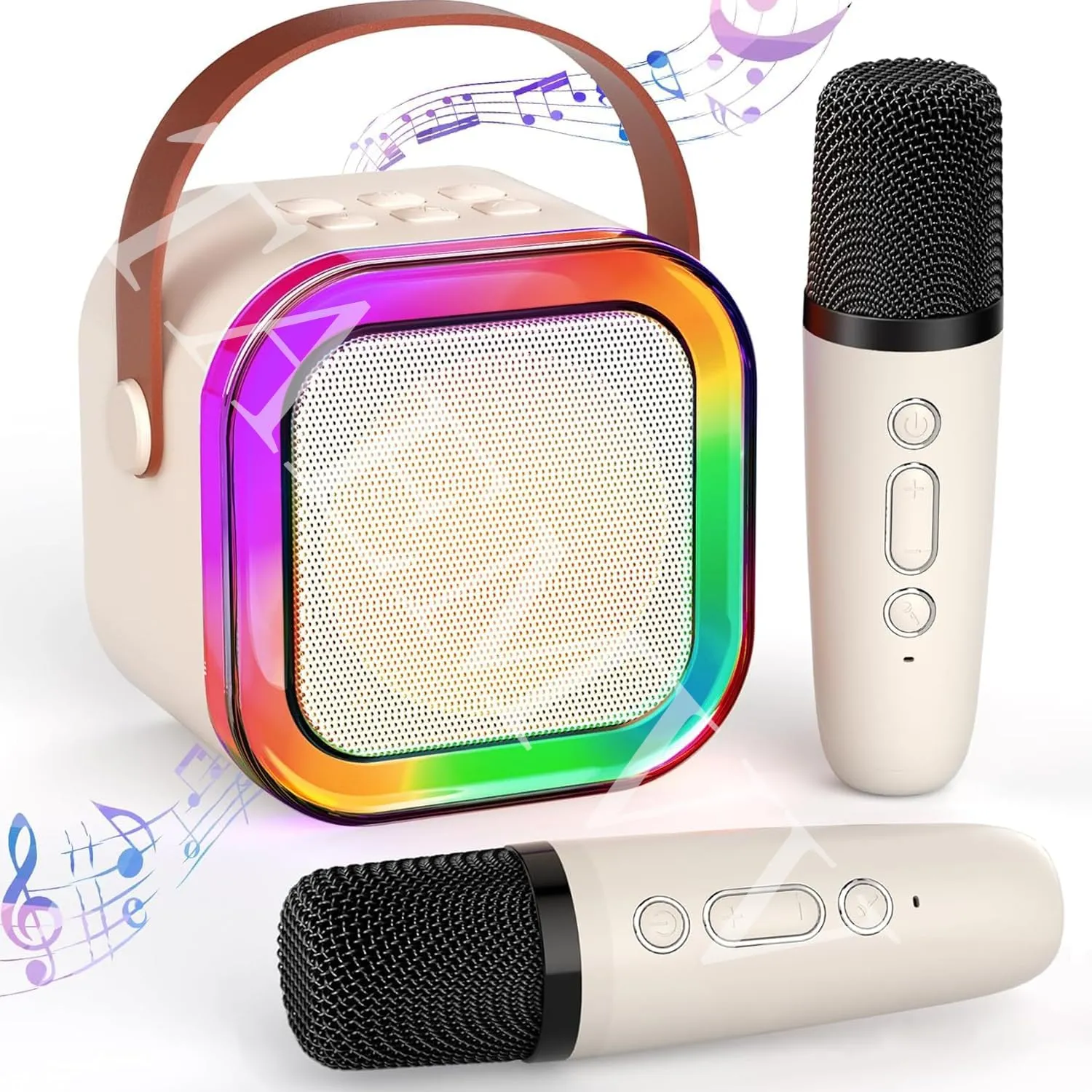 2 Wireless Microphone and LED Lights$Toys for Party$Home KTV$Birthday for Girls 4$ 5$ 6$ 7$ adrift plane offend postwar incompatible 8$12  Toddler Teens Mini Karaoke Machine for Kids Adults$Portable Bluetooth Karaoke Speaker with 