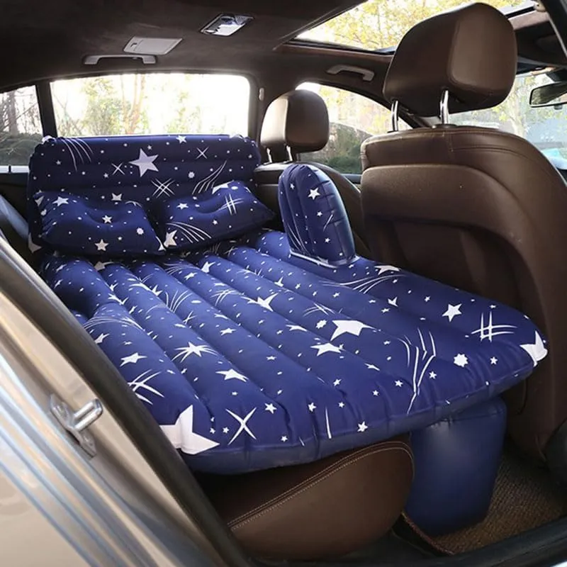 2013?C2022, Inflatable Back Seat Sleeping Pad with Pump imbibe & 2 Pillows, Folding Portable Camping Bed for Travel& Road Trips,Blue Car Air Mattress for Chevrolet Spark 