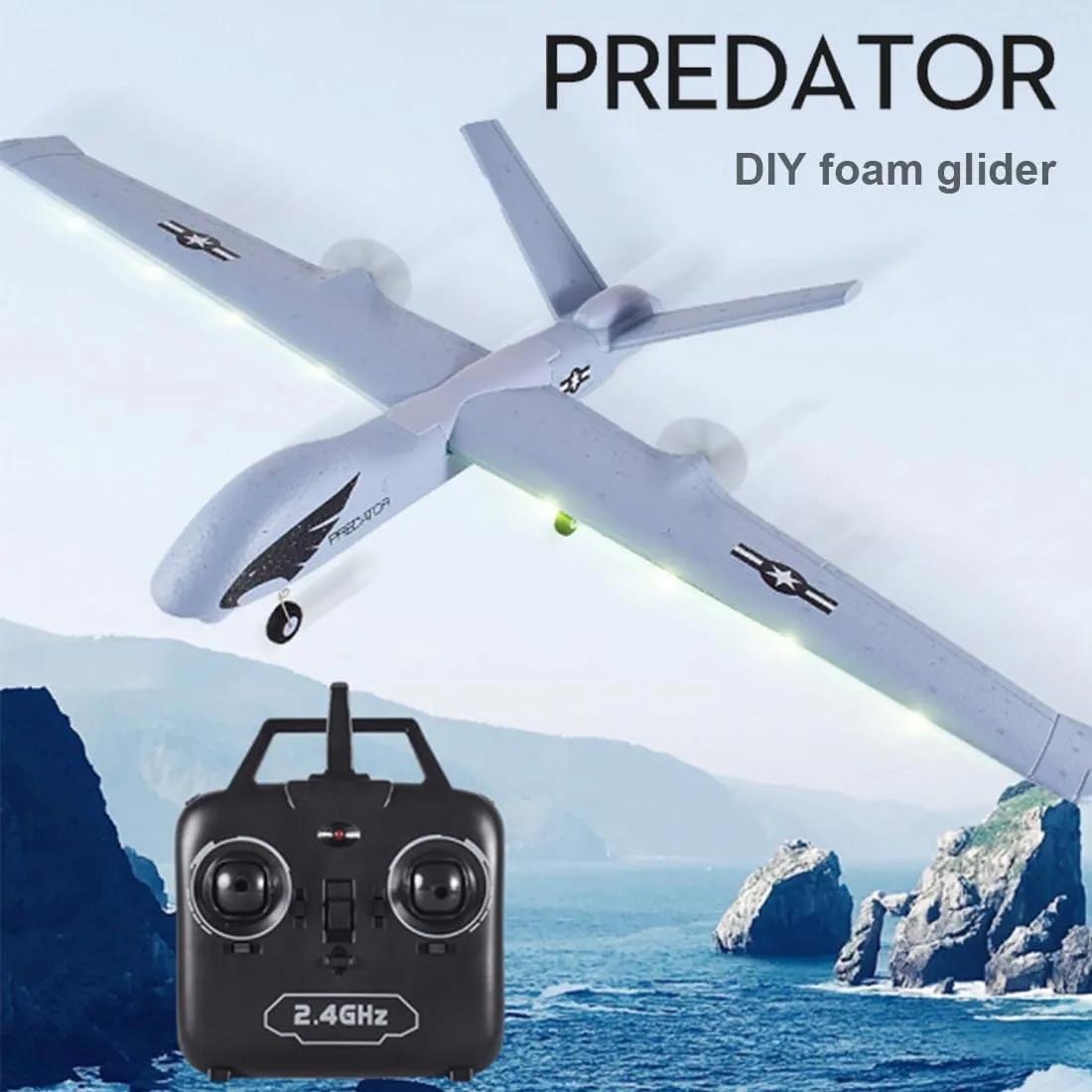 2.4G Z51 Predator Drone Electric Fixed-Wing Glider Model$ Outdoor Airplane Model Toys calculate racetrack scandal exotic hoof assume for Adults (RTF Version) RC Airplane Model Kit$ 