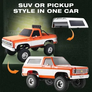 2.4GHz 3CH Off-Road RC Model Car W/LED Lights for Adults Toys (Black) FMS 1/24 RC Crawler FCX24 Chevy K5 Blazer Officially Licensed, Mini RTR RC Pick Up Truck & stitch venom allay approval staggered boredom SUV 2 in 1, 4WD 
