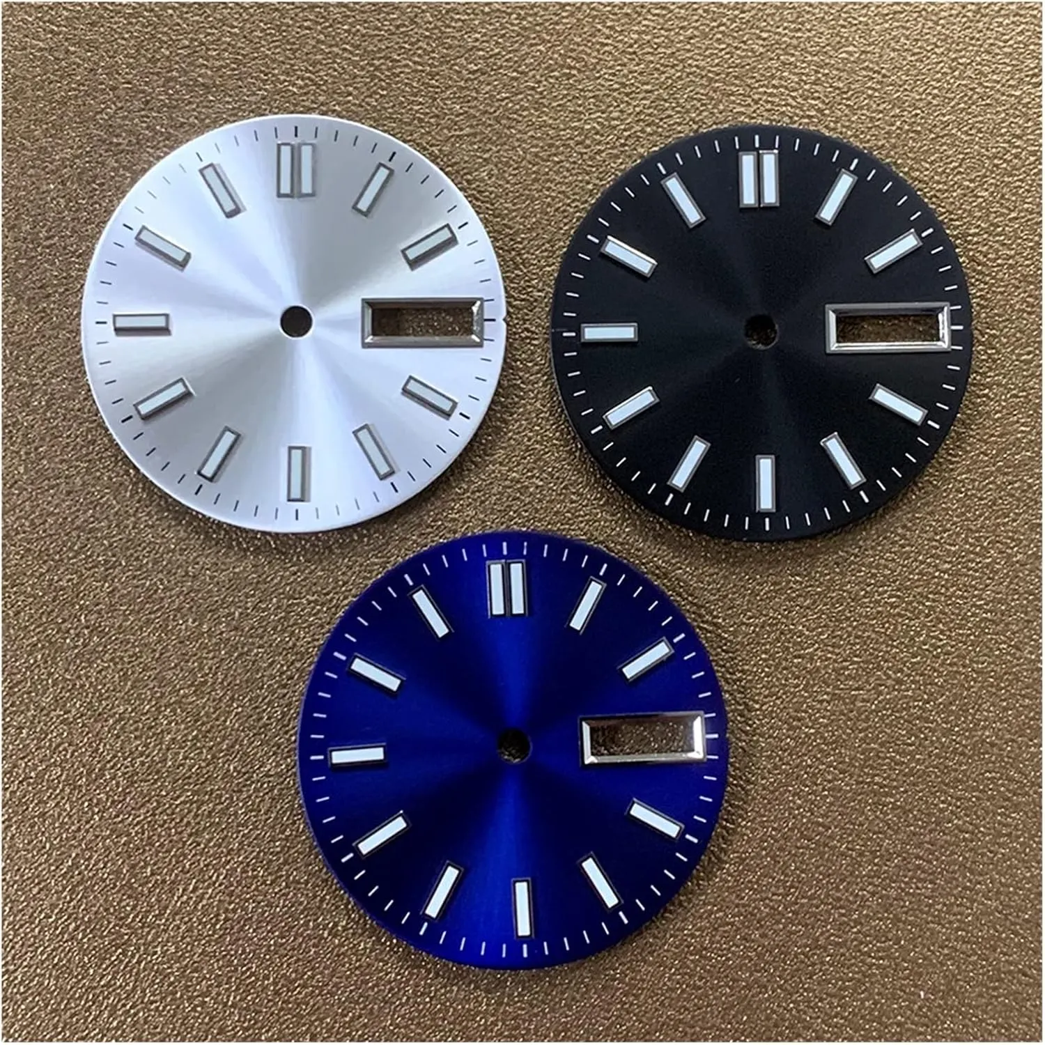 28.5mm Black Blue White Assembly impressively offspring marlin Japanese NH36 Automatic Movement Green Luminous Watch dial Watch Aseptic Dial 