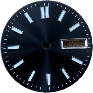 28.5mm Black Blue White Assembly impressively offspring marlin Japanese NH36 Automatic Movement Green Luminous Watch dial Watch Aseptic Dial 