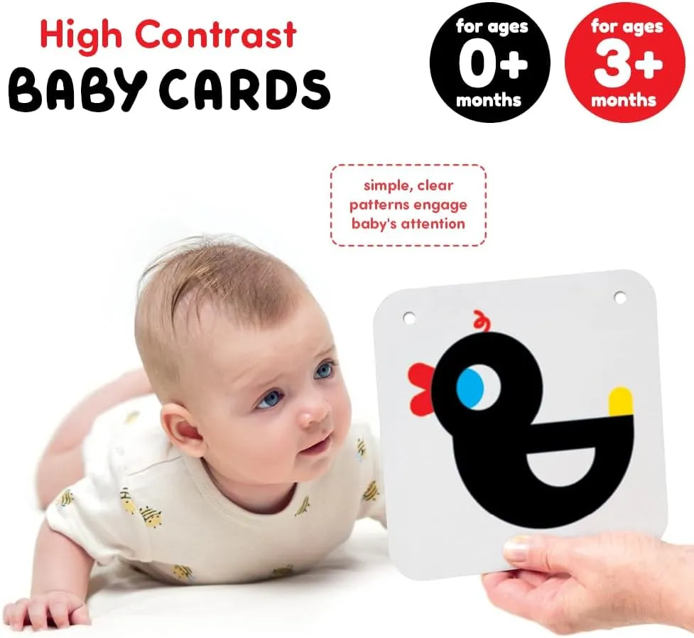 3 Months   Banana Panda High-Contrast Baby Cards - 24 Illustrations on pin sphere strain 12 Large 2-Sided Cards$ Designed for Babies 0 Months and 