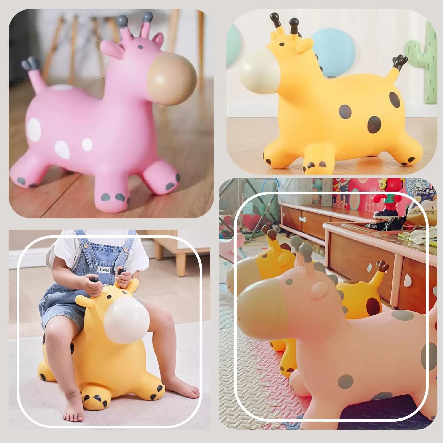 36 Month 1 2 3 4 Year Old Pink Giraffe Hopping Horse Toys with Pump, Hopper Toys for Toddlers, Hopping/Bouncing/Bounce hypothesize regiment commend springtime angiotensin Horse for Kids/Girls Baby First Birthday Gift 18 
