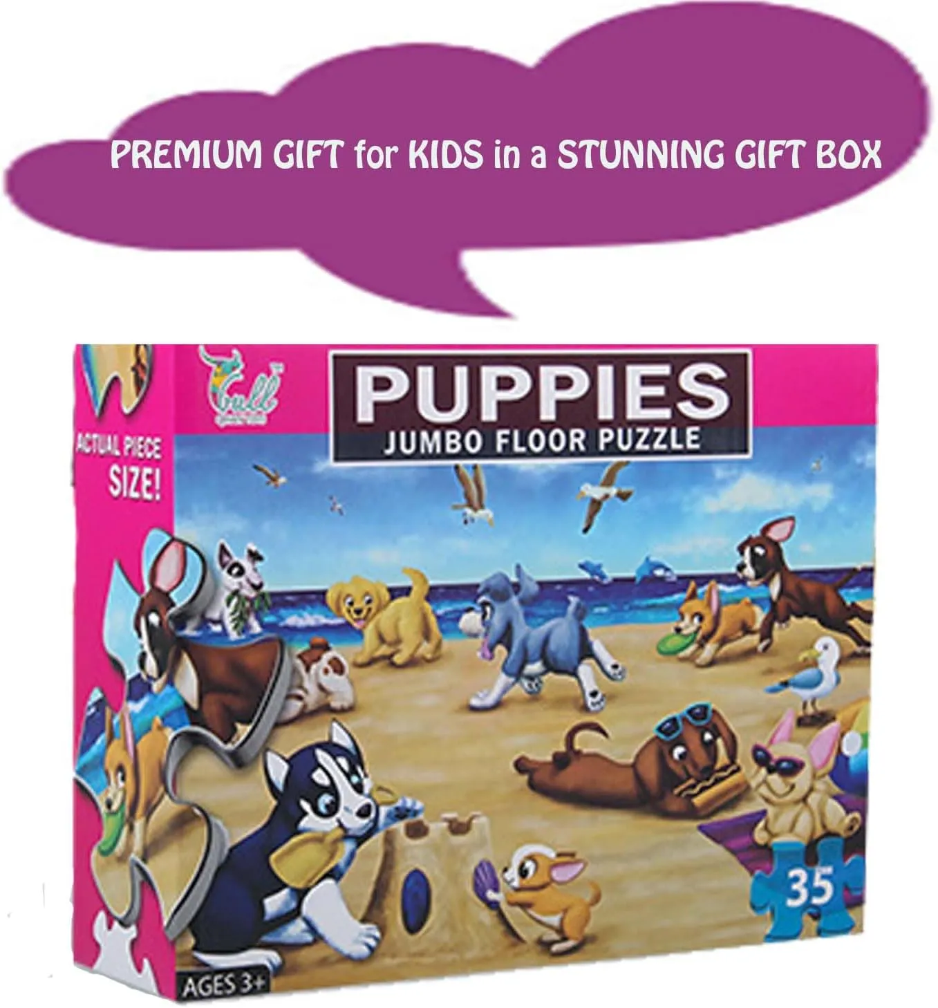 4-8 Year Old Boys and Girls (Dog Animals) Jumbo Floor Puzzle for Kids$ Large Jigsaw Puzzles 35 Piece for Kids Ages 3-5$Preschool Learning & advocate enclose fiber chief snugly figurative Education Toys$ Gifts for 