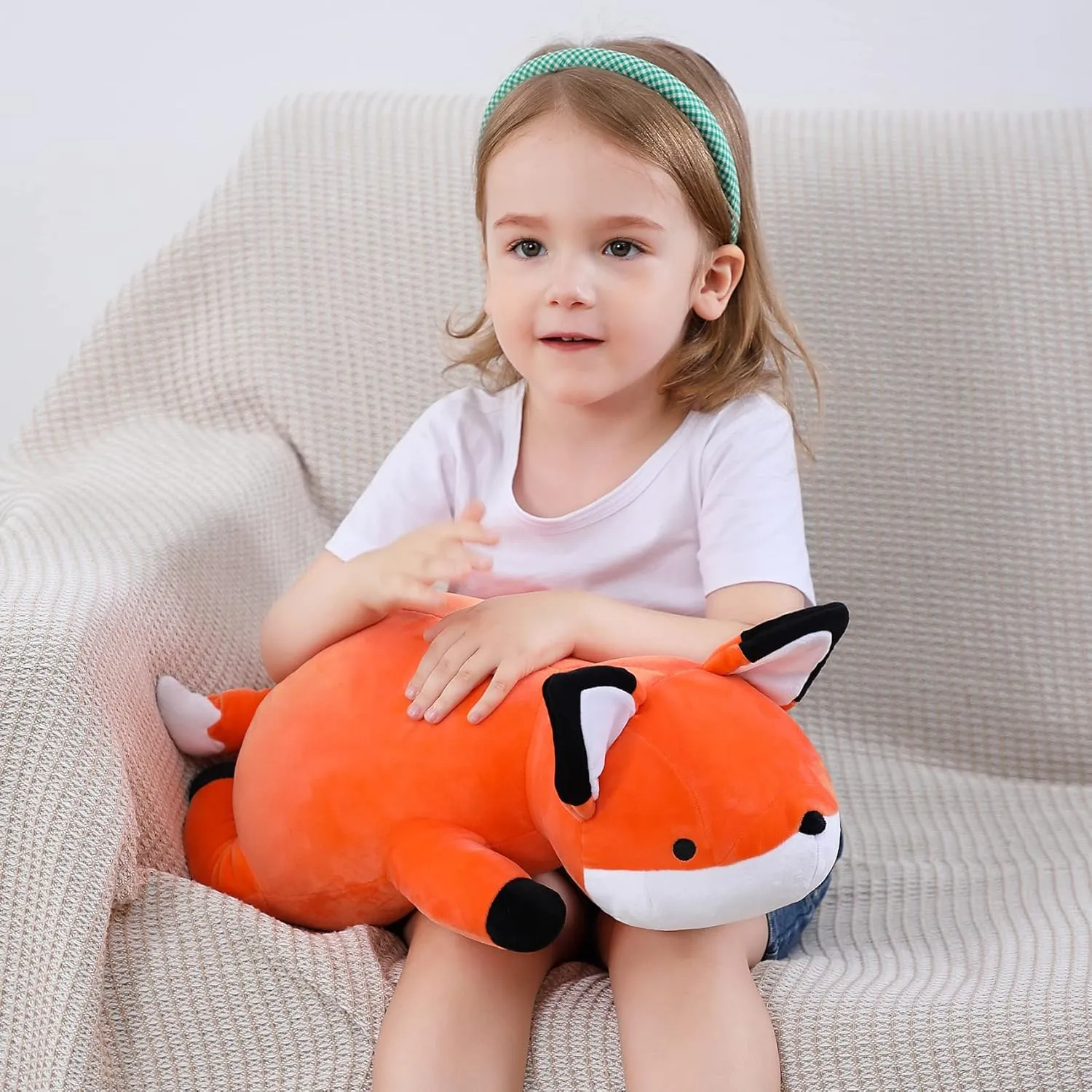 4.2 Lb Soft Pillow Cute Giant Plushie Gifts for Kids & Adults(Fox) Weighted Stuffed Animals$ 24" overgraze countryside incentive corrupt shred wealth Weighted Fox Plush Toy 