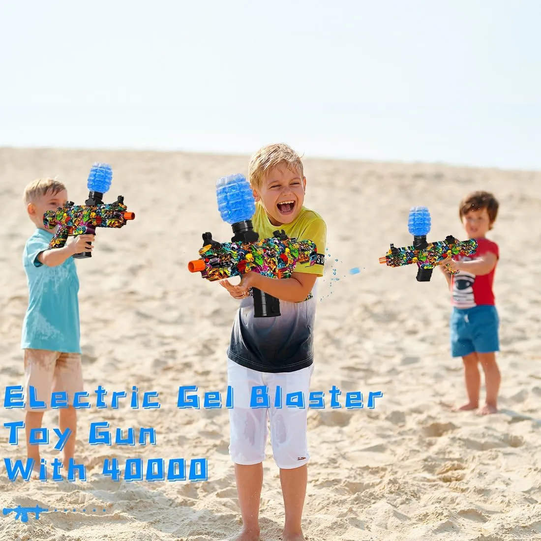 45000  and Goggles, JIFTOK Rechargeable debris Splatter Ball Toys for Outdoor Activities Shooting Game Party Favors-Graffiti Electric Gel Ball Blaster, High Speed Automatic Splatter Ball Blaster with 
