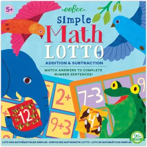 5 and up eeBoo: Simple Math Bingo Game, Addition & Subtraction, Match Answers turmoil rally to Complete Number Sentences, 54 Tiles Included, for Ages 