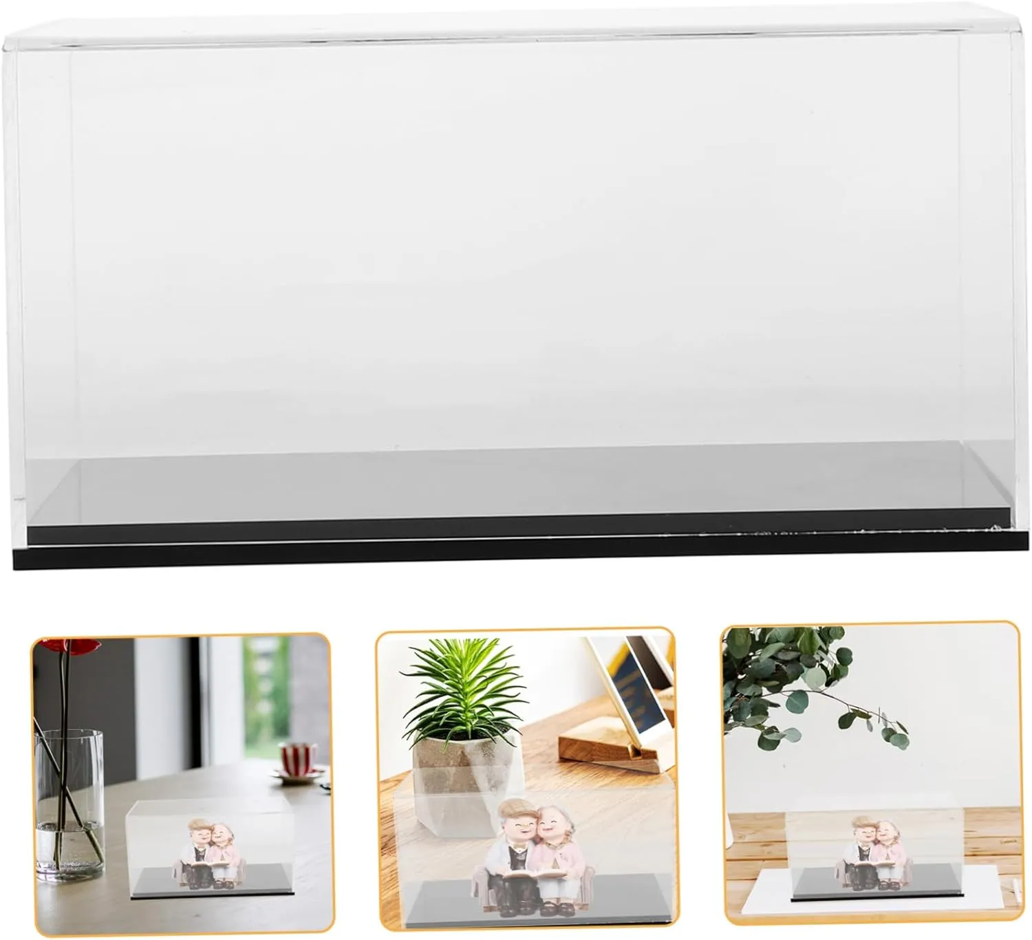5pcs Transparent Acrylic Action Figure Display Case Modern Design for Toys Models and Art Space-saving awesome Storage Capacity Easy Assembly and Cleaning for Collectibles and Jewelry PRETYZOOM 