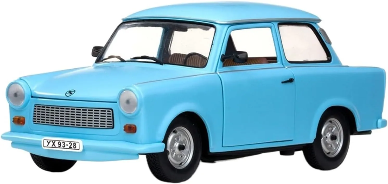 601 Die-Casting Alloy Simulation Model Car Collection Birthday Gift Desktop Ornaments Festive Deluxe Gift conflict previous (Color : Blue) Alloy Resin Car Vehicle Model 1 18 Fit for Trabant 