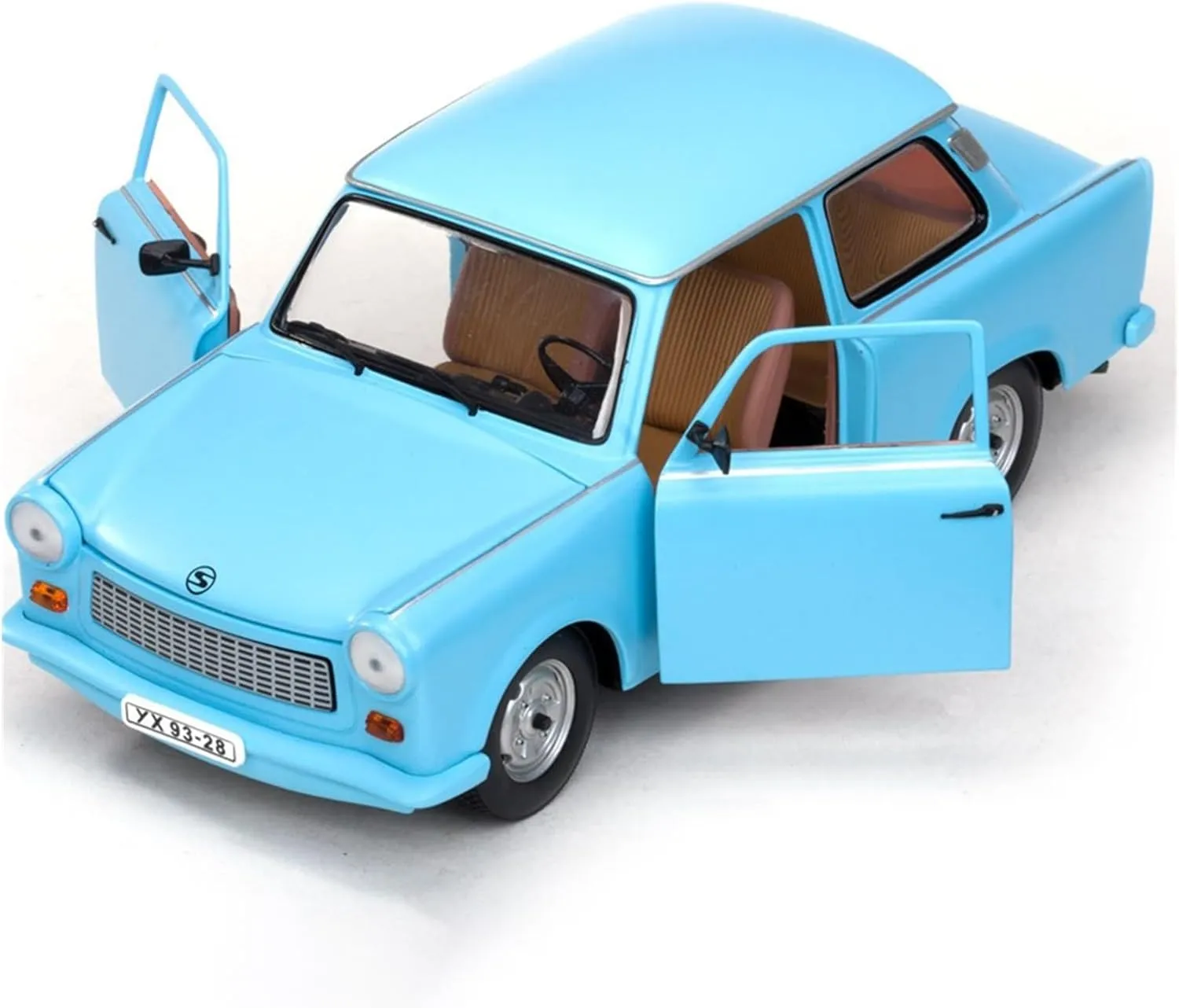 601 Die-Casting Alloy Simulation Model Car Collection Birthday Gift Desktop Ornaments Festive Deluxe Gift conflict previous (Color : Blue) Alloy Resin Car Vehicle Model 1 18 Fit for Trabant 