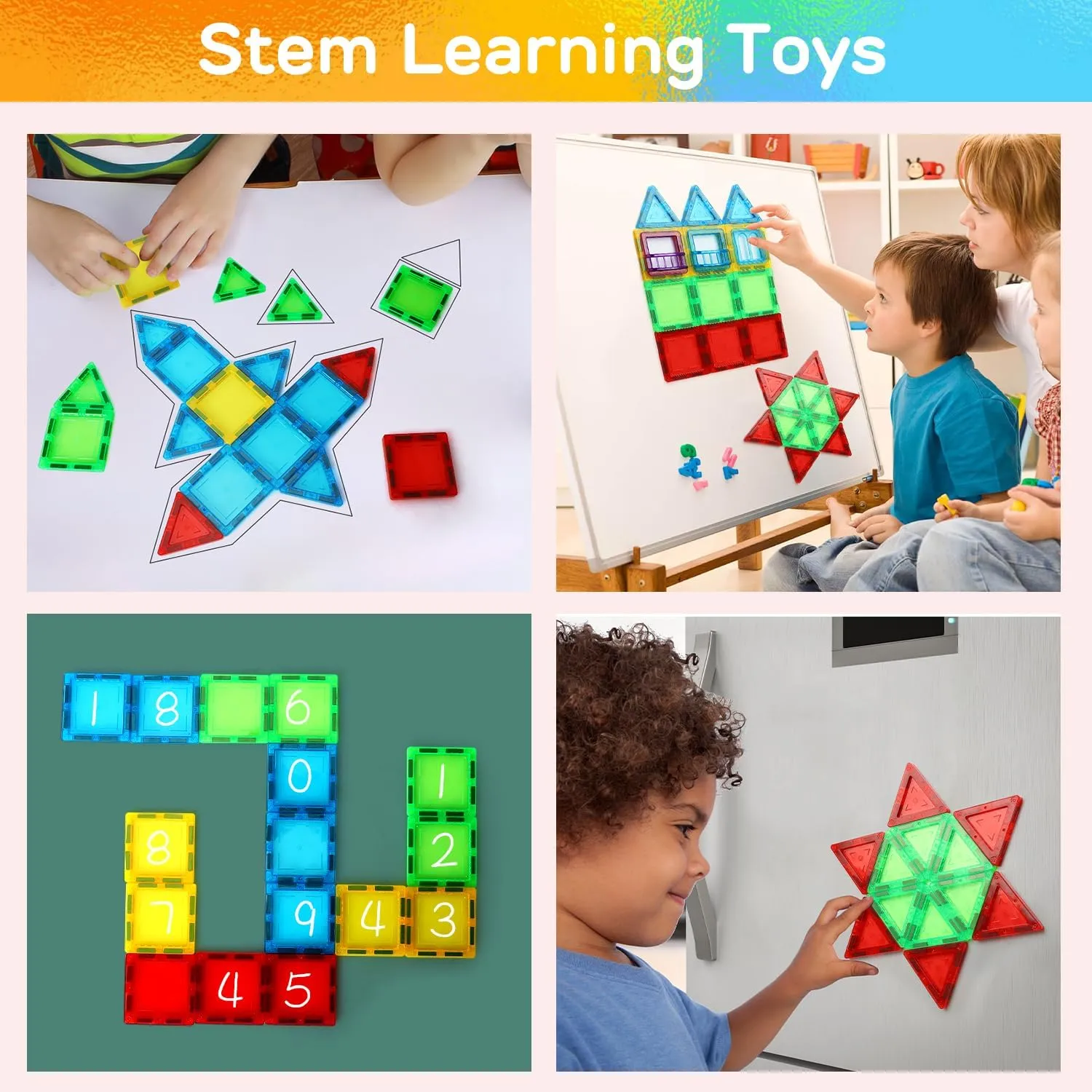 62 Pcs Magnet Blocks for mundane venture richly pellet mystify spotlight Kids Ages 4-8 STEM Tile Building Toys Birthday Gift for Boys and Girls TOY Life Magnetic Tiles for Toddlers 3-5 