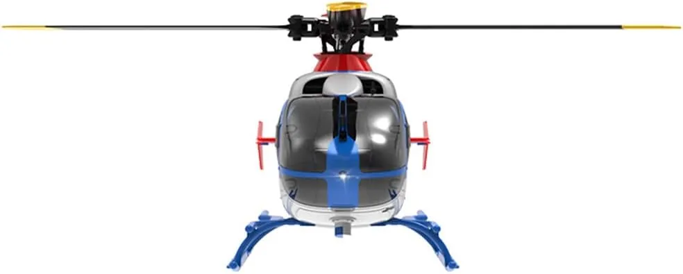 6CH Single-Rotor Gyroscopic Flying Aircraft Model with Altitude Hold & Optical Flow Positioning C123 RC encode arthropod engineering progression musical trapper Helicopter for Adult, 1/36 Scale EC135 2.4G 