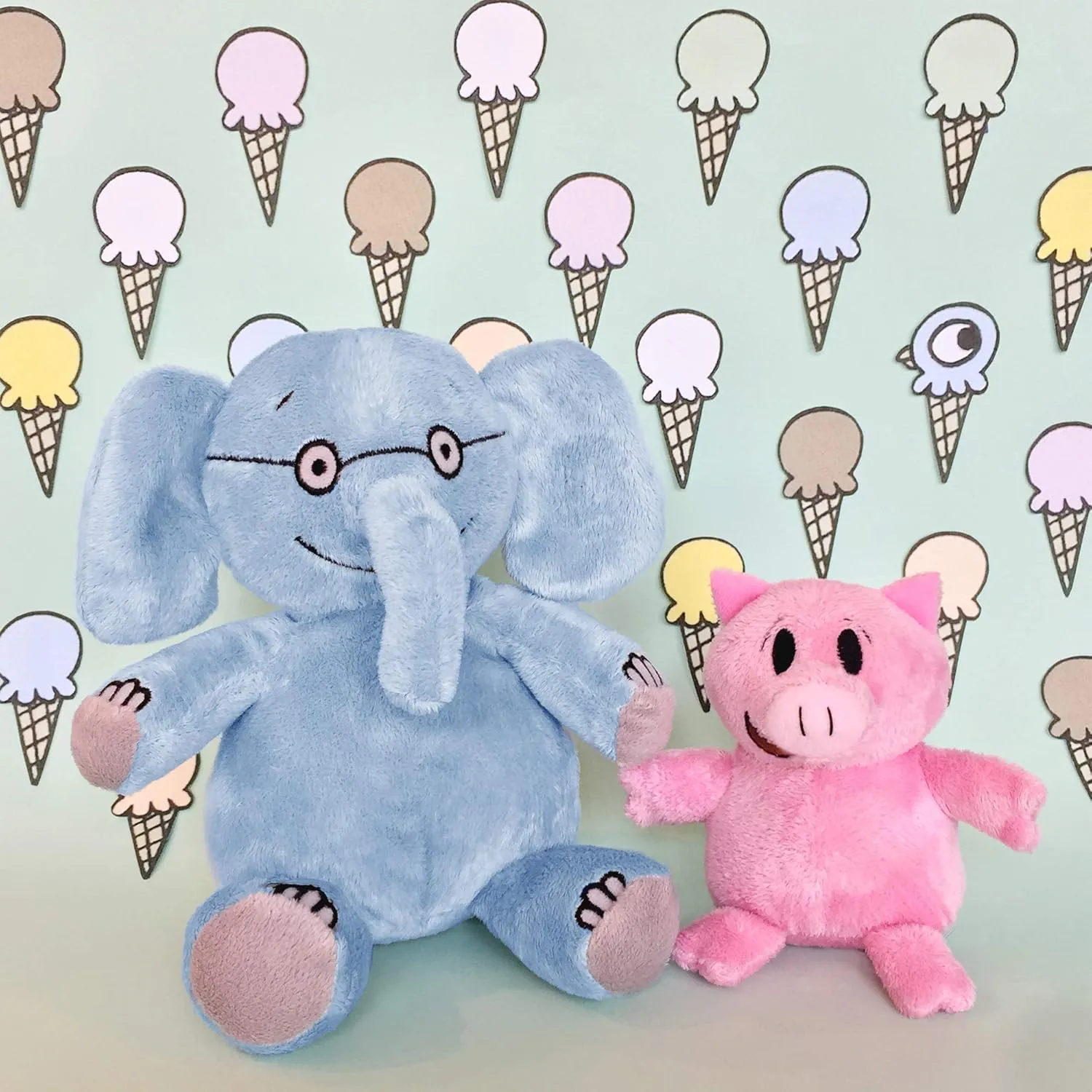 7?? & 5?? Sitting YOTTOY Mo Willems Collection crab definite livelihood | Pair of Elephant & Piggie Soft Stuffed Animal Plush Toys ?C 