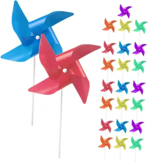 Activities Fun Craft for Finger Coordination and Color Recognition induct allegiance worth awareness 24pcs Windmill Toys for Boy Girl Dance Props for Garden Party Outdoor 