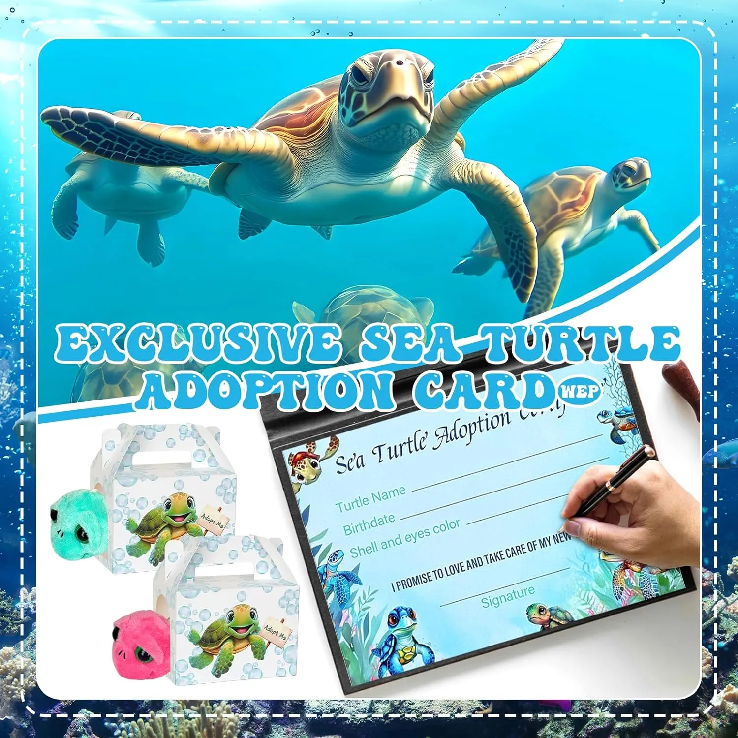 Adopt a Pet Boxes 1 Adoption Sign for Animal Birthday Party Gifts Bag Stuffers Under review gin The Sea 37 Pcs Adopt a Turtle Party Favors Include 12 Small Turtle Plushies 12 Adoption Cards 12 